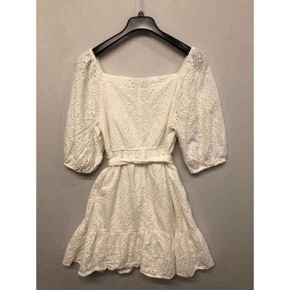 Eloquii Elements Women Cotton Belted Eyelet Dress Size 14 White M176 -20 - Picture 11 of 13